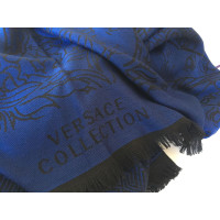 Versace Sjaal Wol in Blauw