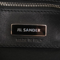 Jil Sander shopper en cuir noir