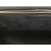 Céline Cabas Clasp Tote Leather in Black