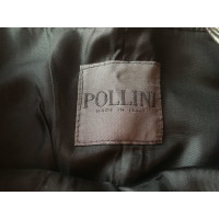 Pollini Kleid aus Leder in Schwarz