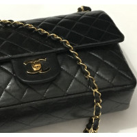 Chanel Classic Flap Bag Leer in Zwart