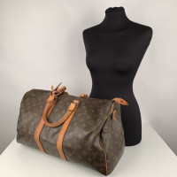 Louis Vuitton Keepall 45 in Tela in Marrone