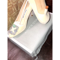 Manolo Blahnik Pumps/Peeptoes en Blanc