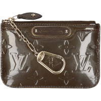 Louis Vuitton Täschchen/Portemonnaie aus Lackleder in Oliv