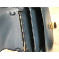 Céline Box Bag Medium Leather in Petrol