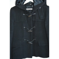 Hugo Boss Jacke/Mantel aus Wolle in Schwarz