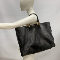 Fendi Tote Bag aus Leder in Schwarz