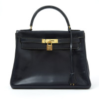 Hermès Kelly Bag 28 Leer in Blauw