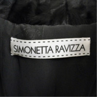 Simonetta Ravizza Jas/Mantel Bont in Zwart