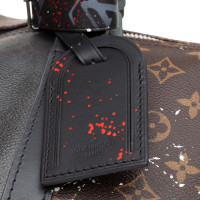 Louis Vuitton Keepall 55 in Tela in Marrone