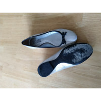 Closed Slippers/Ballerinas Leather in Silvery