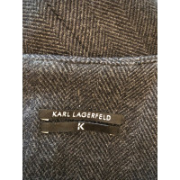 Karl Lagerfeld Jurk Wol in Grijs