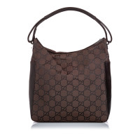 Gucci Borsa a tracolla in Tela in Marrone