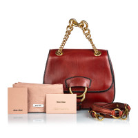 Miu Miu Shoulder bag Leather in Red