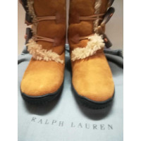 Ralph Lauren Stiefel aus Wildleder in Ocker