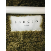 Sandro Vest Leather in Brown