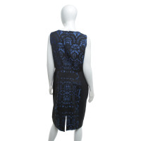Hobbs Jacquard dress in blue / black