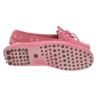 Car Shoe Slippers/Ballerinas Suede in Fuchsia