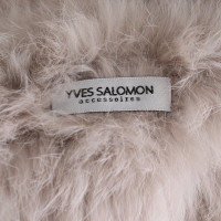 Yves Salomon Jacke/Mantel aus Pelz in Beige