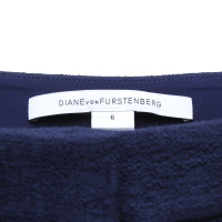 Diane Von Furstenberg Pantaloni di cotone blu scuro