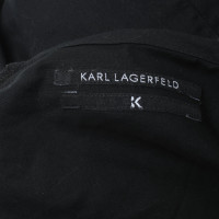 Karl Lagerfeld Kurzärmelige Bluse in Schwarz