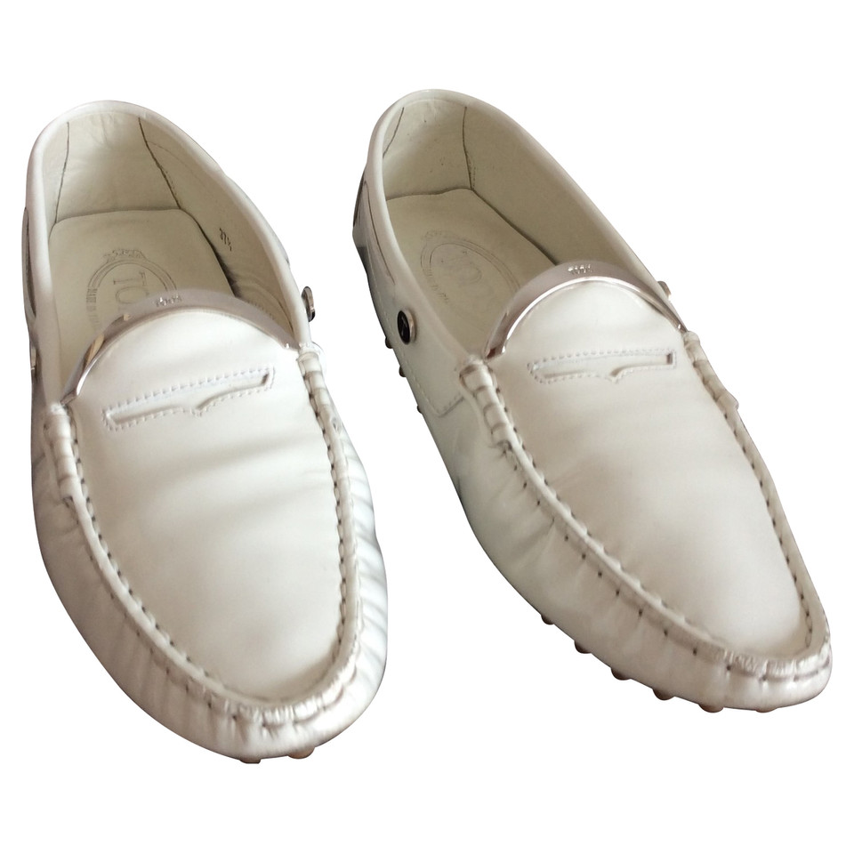 Tod's Slippers/Ballerinas Patent leather in White