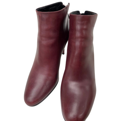 Prada Ankle boots Leather in Bordeaux