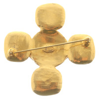 Chanel Goldfarbene Logo-Brosche