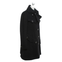 Burberry cappotto asimmetrico in nero