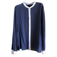 Armani Jeans Top en Soie en Bleu