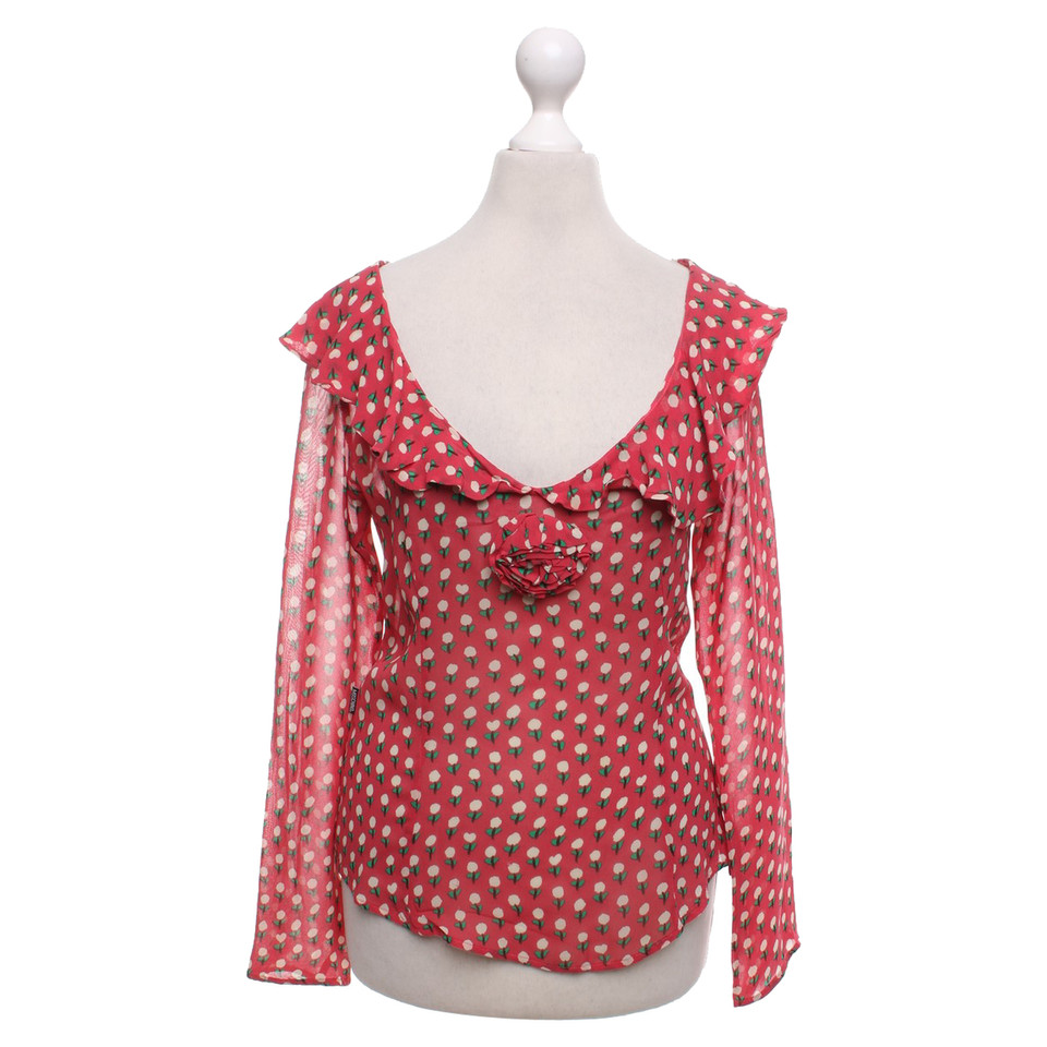 Moschino Bluse mit floralem Motiv