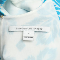 Diane Von Furstenberg Dress in White / Blue