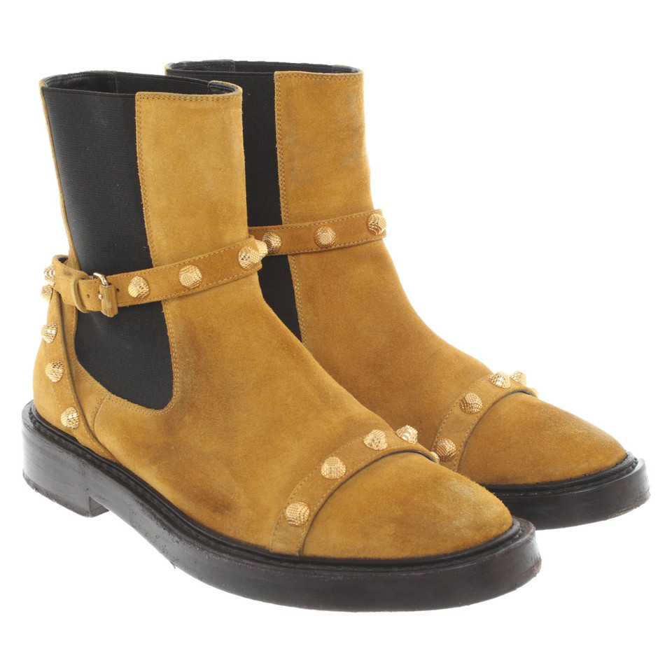 Balenciaga Ankle boots Leather in Ochre