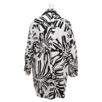 Diane Von Furstenberg Oversized coat in black and white