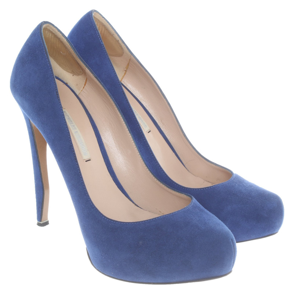 Nicholas Kirkwood Pumps/Peeptoes Suède in Blauw