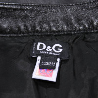 D&G Hose aus Leder in Schwarz
