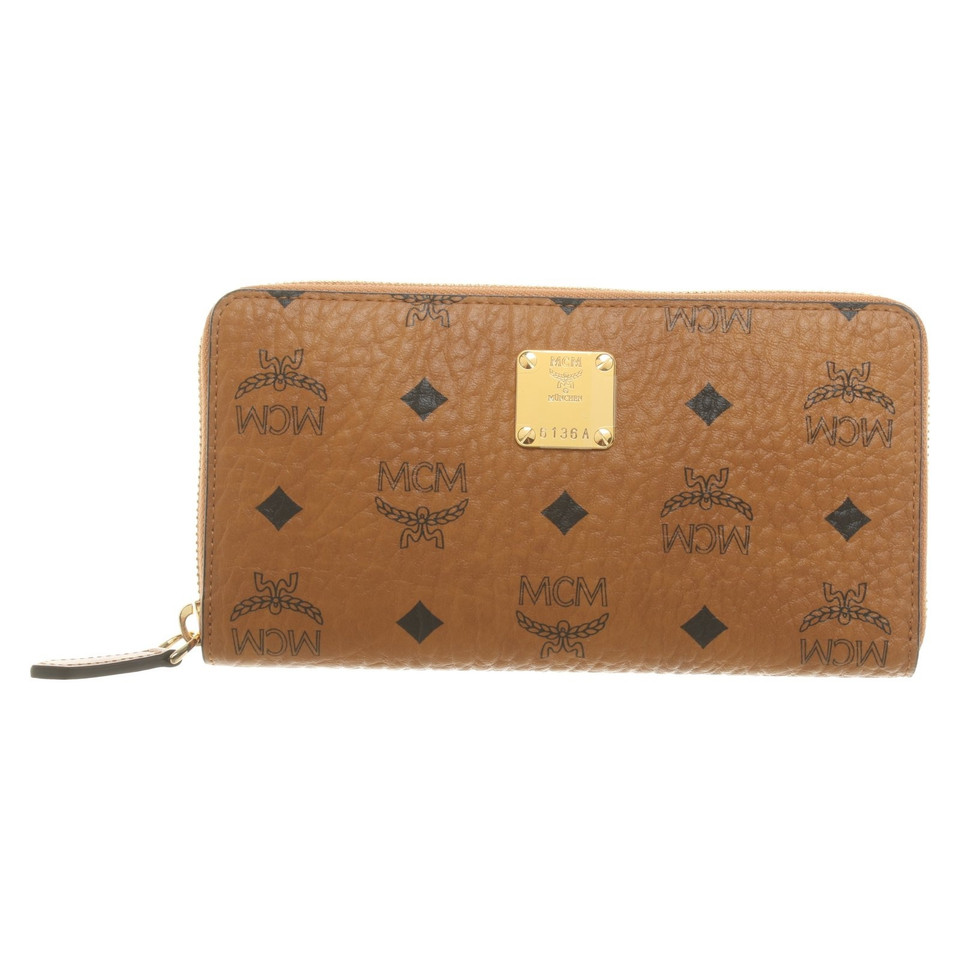 Mcm Wallet with logo pattern