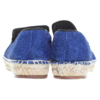 Céline Loafer aus blauem Ponyfell