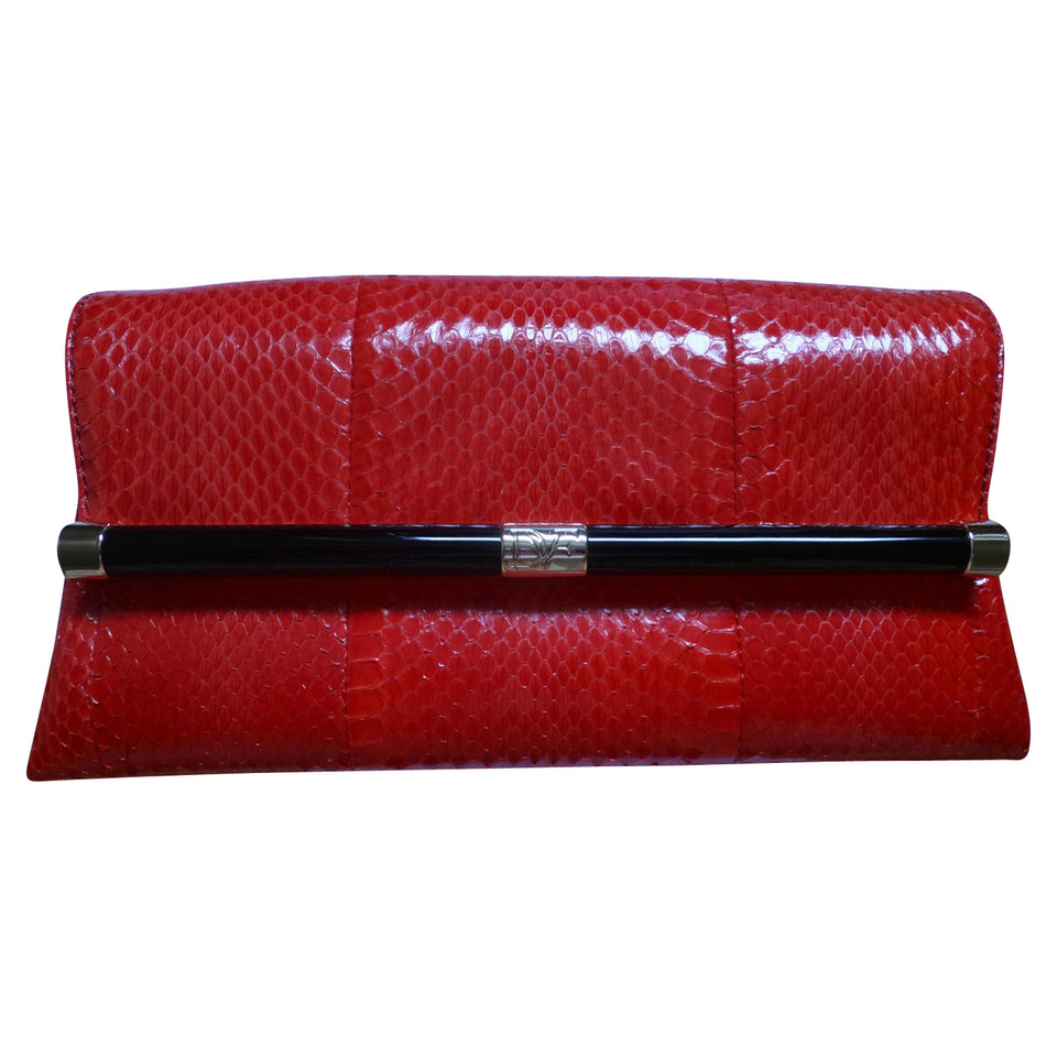 Diane Von Furstenberg Leather clutch in red