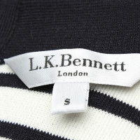 L.K. Bennett Top in Blauw / Wit