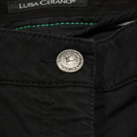 Luisa Cerano Jeans aus Baumwolle in Schwarz