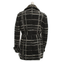 Burberry Checked coat with application