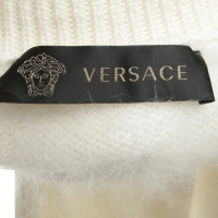 Versace Pull à col roulé en blanc