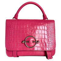 Jw Anderson Borsa a tracolla in Pelle verniciata in Fucsia