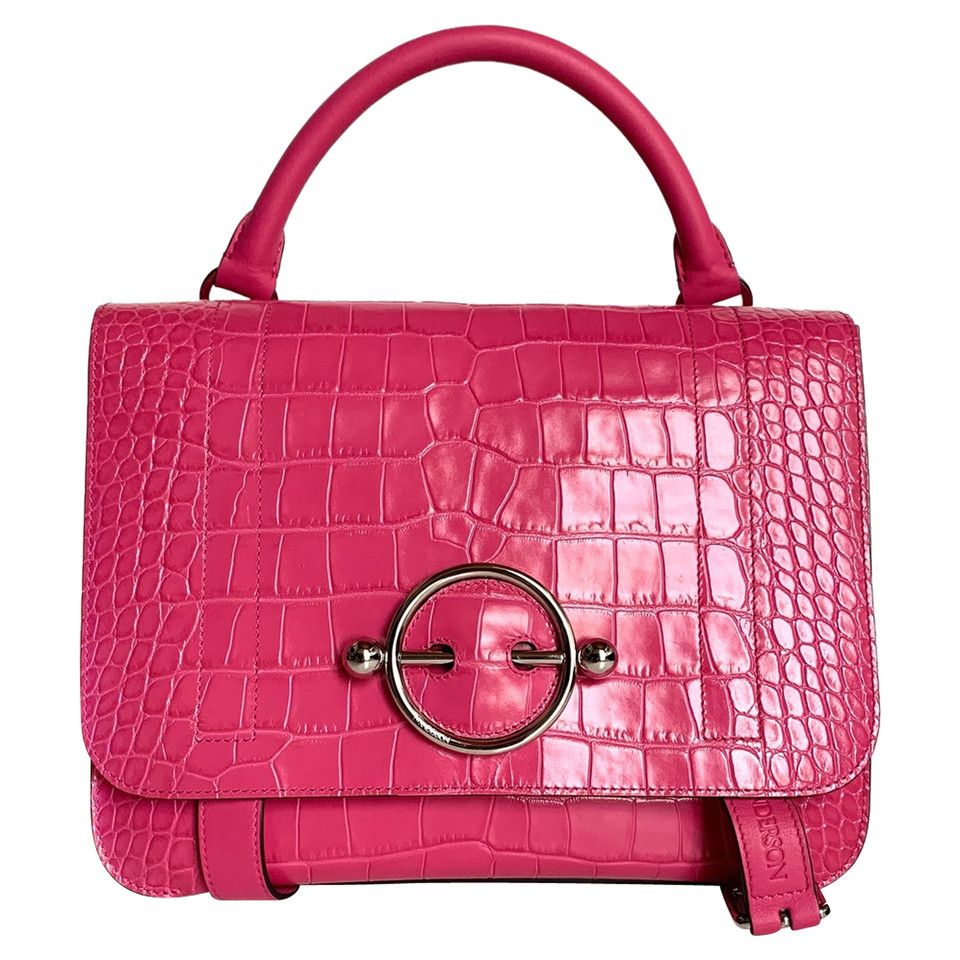 Jw Anderson Sac à bandoulière en Cuir verni en Fuchsia