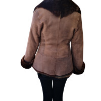 Furry Jacket/Coat Suede in Brown