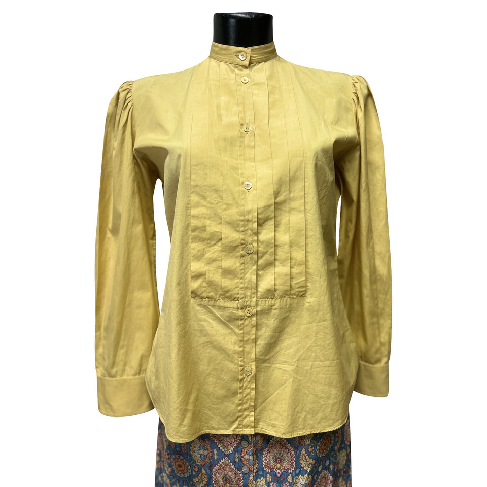Giorgio Armani Kleid aus Baumwolle in Gelb