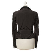 Peuterey Black jacket with waist belt