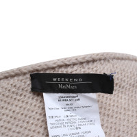 Max Mara cape en laine avec franges