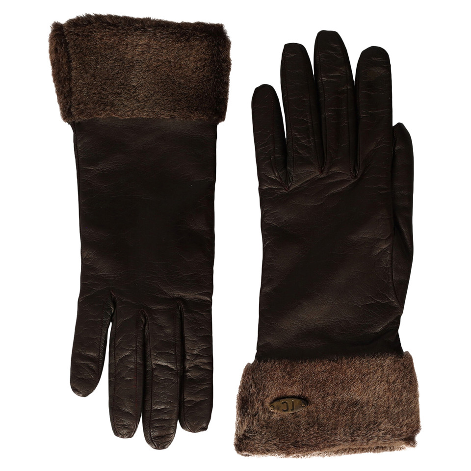 Roberto Cavalli Handschuhe aus Leder in Braun